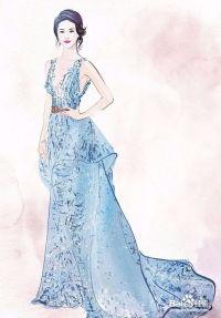 手绘明星礼服图片大全,手绘明星礼服图鉴